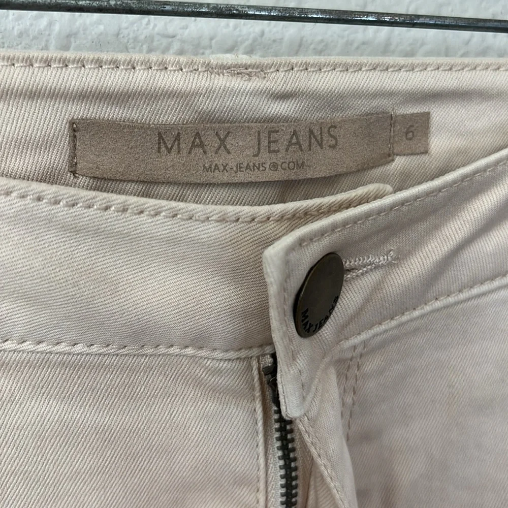 Max Jeans Skinny Cream Ivory Bone Jean Pants Size 6
